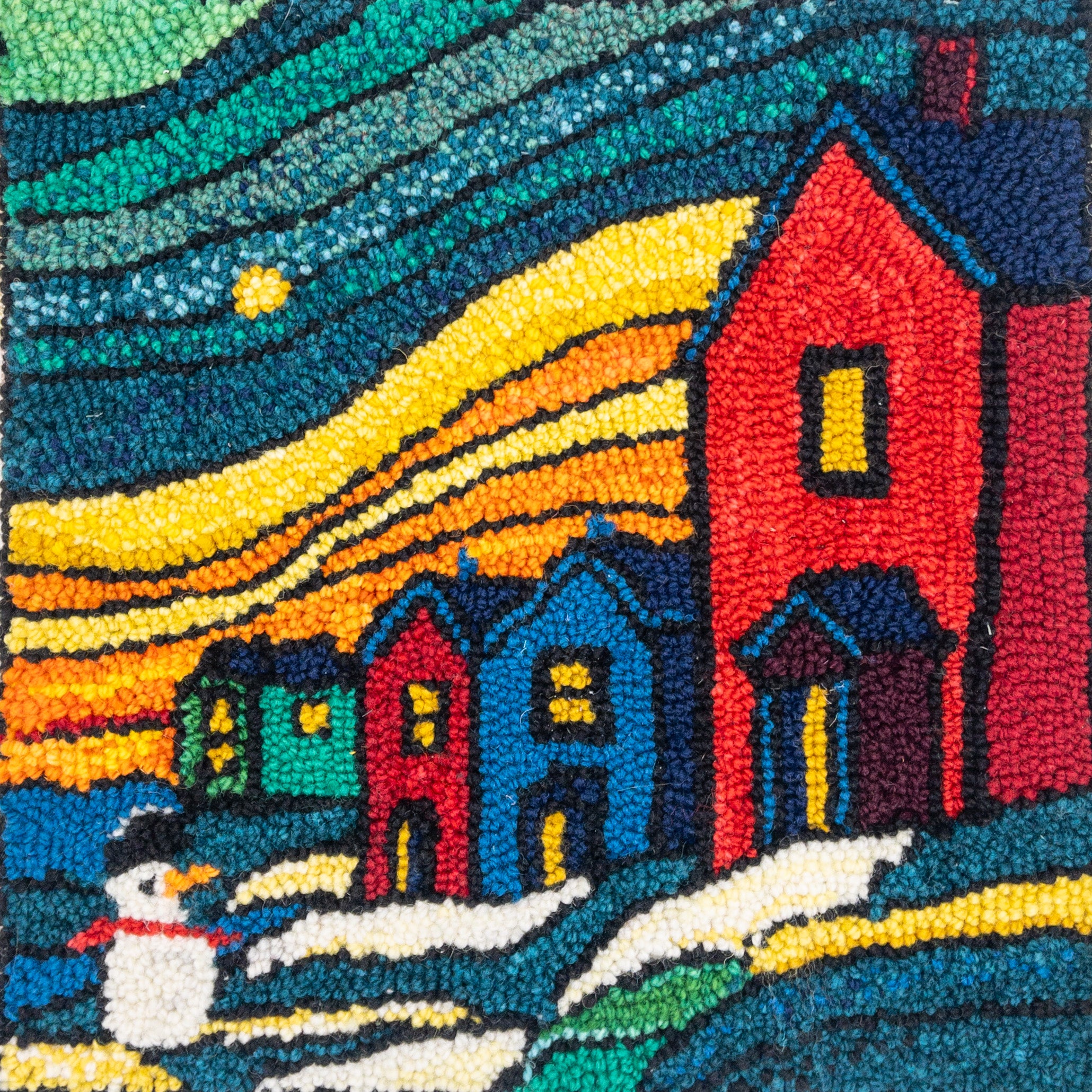 Winter Whimsy Snowman Rug Hooking & Punch Needle pattern - Loopy Impressions